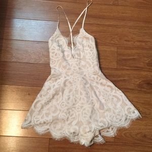 Lace up romper